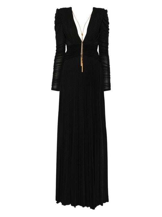 V-Necked Long Dress