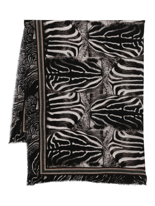 Zebra Wool And Cashmere Stole
