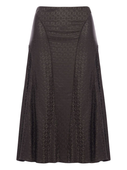 Ff Jacquard Silk Skirt