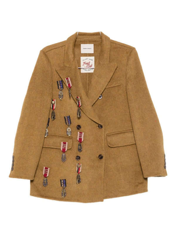 Veste croisée en laine