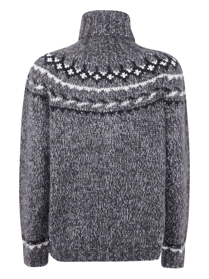 Parosh Sweaters - Blacks and greys | fc3d52e7cb88ced585ee551074cd87a9ae98f9c4