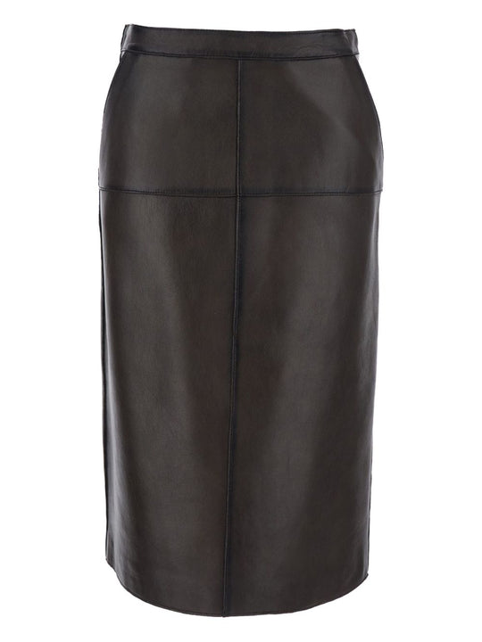 Leather Midi Skirt