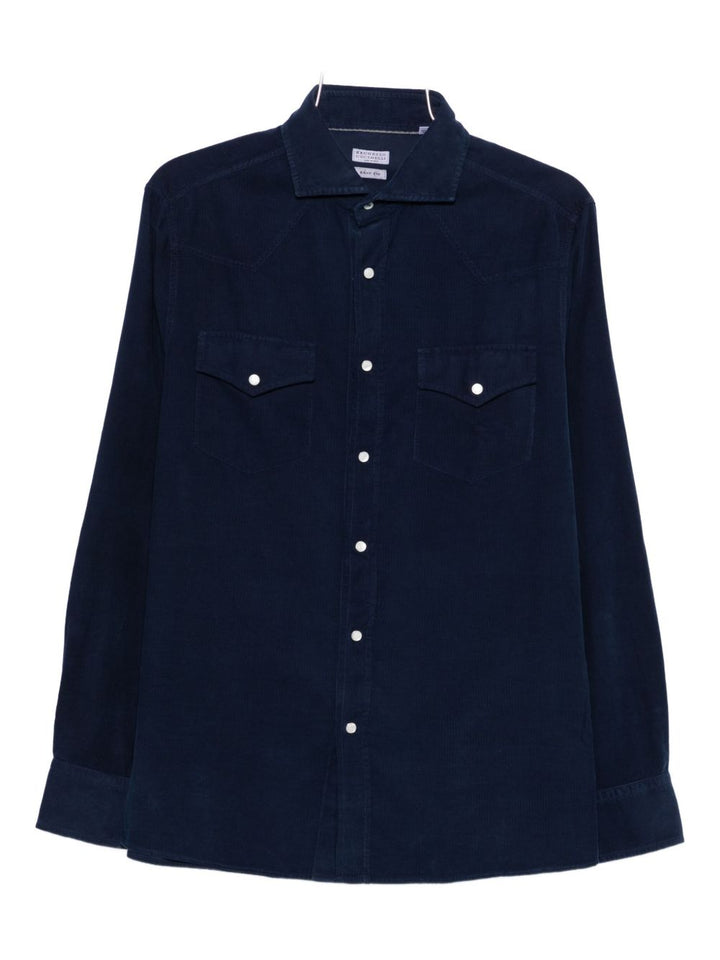 Brunello Cucinelli Shirts - Blue and green | 147adf92c18f2fc7c69d8532b6e3861086b6dd51