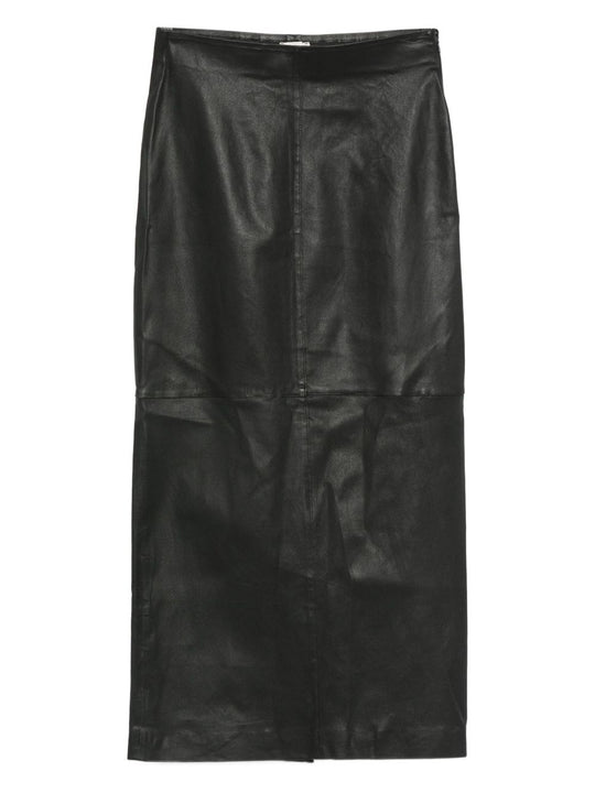 Leather Midi Skirt