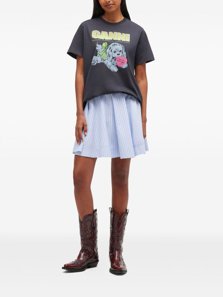 Ganni T-shirts and Polos - Blacks and greys | ae50af802f1ac868aaf192a6aa6f672f57cac488