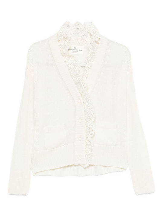 Lace Cashmere Cardigan