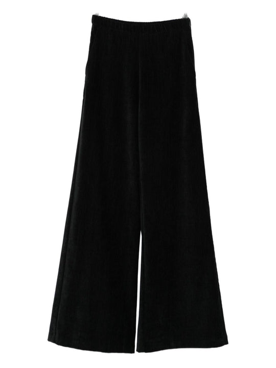 Velvet High-Waisted Trousers