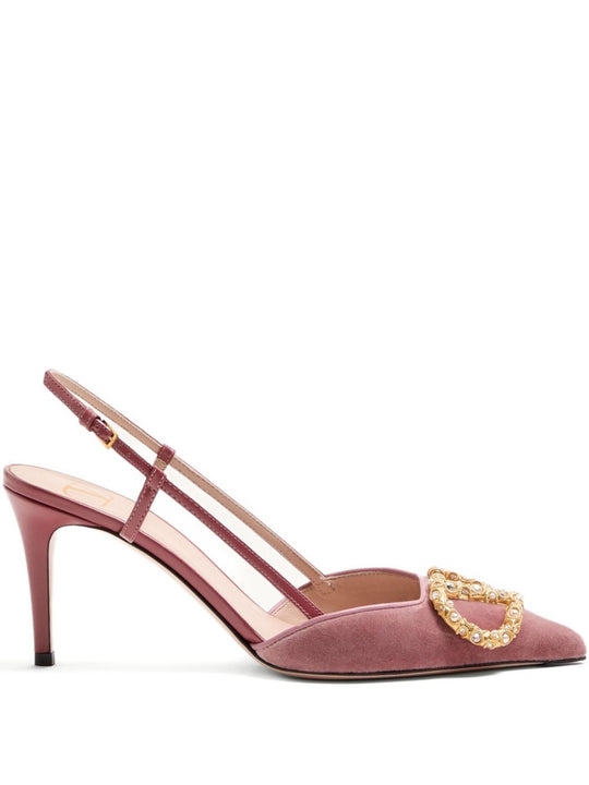 Vlogo Signature Velvet Slingback Pumps
