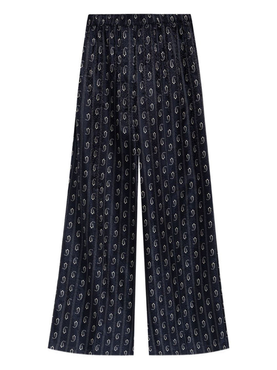 Jacquard Silk Trousers