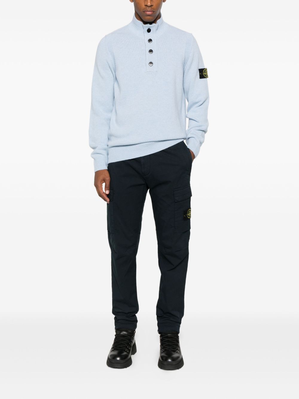 Stone Island Trousers - Blue and green | e41edb7de4624ab8a3b3371f4c0f61d52b7b4ec8