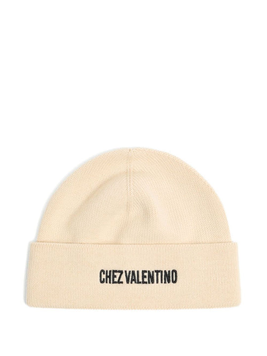 Chez Valentino Cotton And Wool Beanie