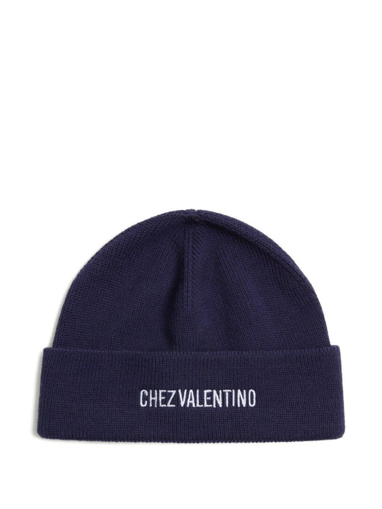 Chez Valentino Cotton And Wool Beanie