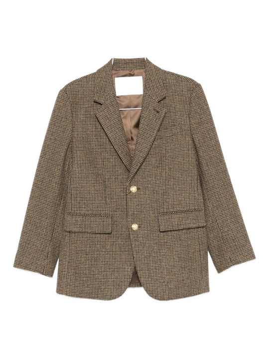 Wool Blend Single-Breasted Jacket