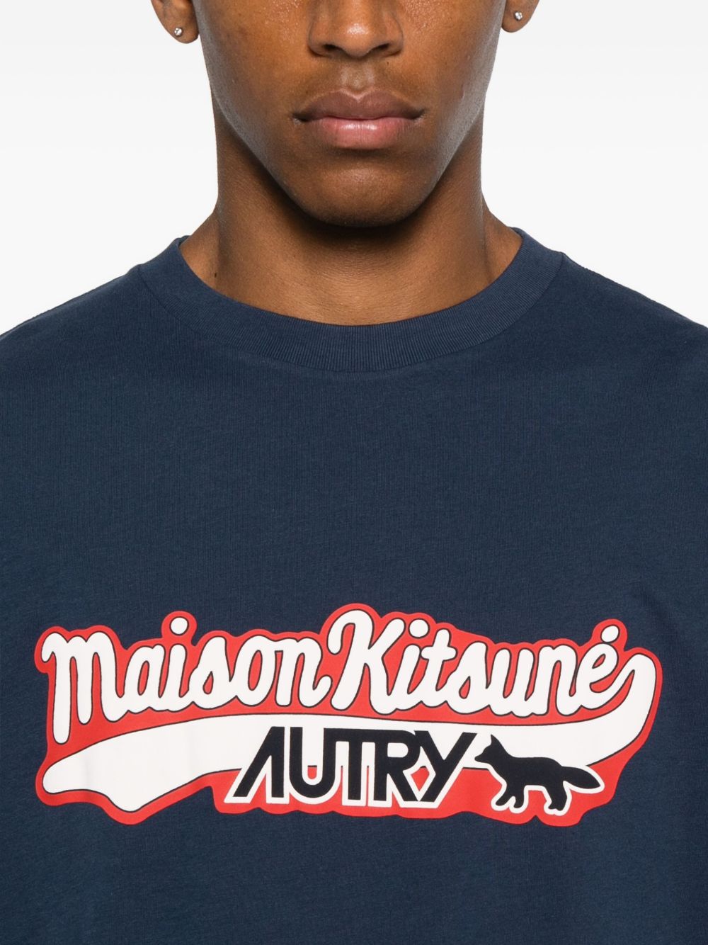 Autry X Maison Kitsune T-shirts and Polos - Blue and green | 58be26d5237296e6cb7a05b3d530f6599e374074