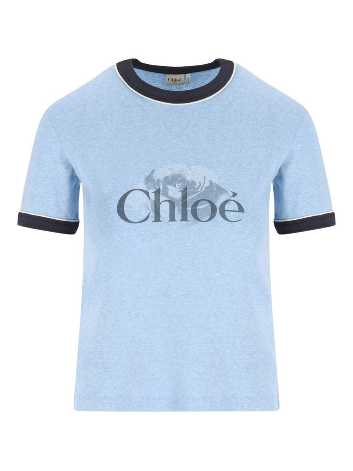 Chloè T-shirts and Polos - Blue and green | 195039ad0a4e22c33b478b2653b3efe0bf0ff7ec