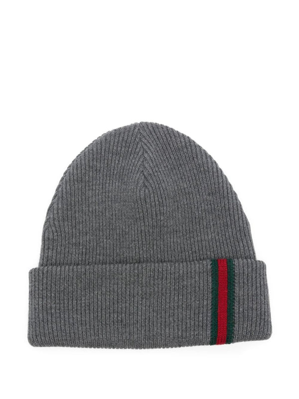 Web Detail Wool Beanie