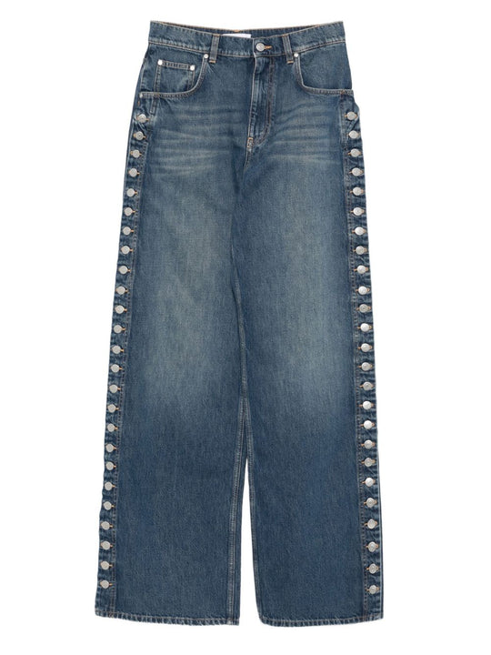 Wide-Leg Denim Jeans