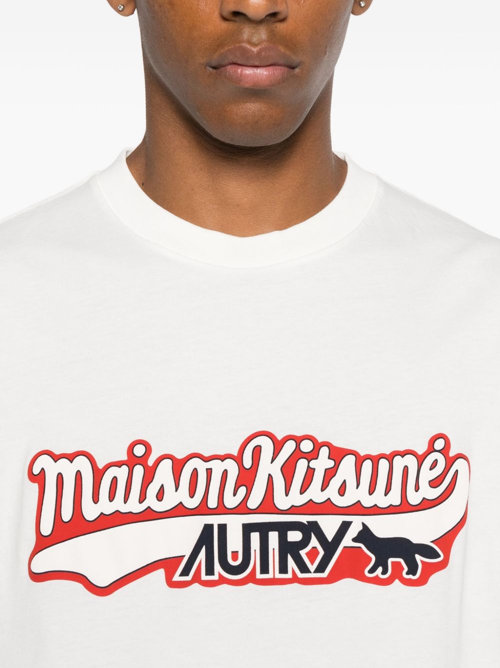 Autry X Maison Kitsune T-shirts and Polos - Light and natural | 36c48d8cf82a09cbd91fc56b3a218b260e009ae0