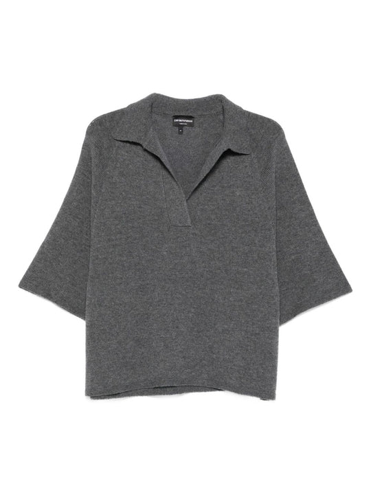 Wool Oversized Polo Shirt