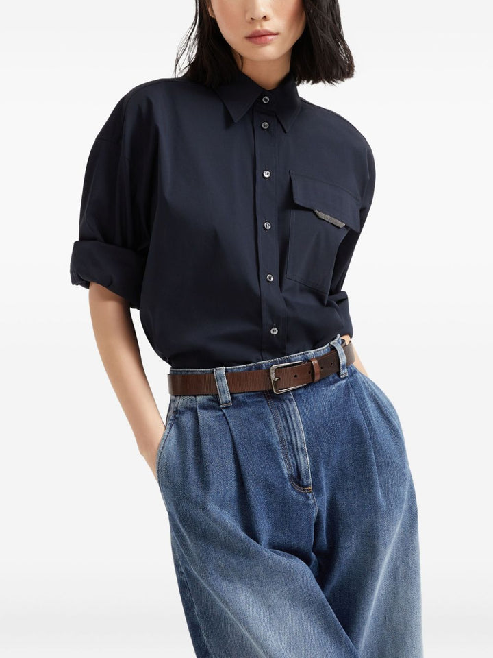 Brunello Cucinelli Shirts - Blue and green | 712549a3272b2f929b7e6338b1d576e69f1e17fd