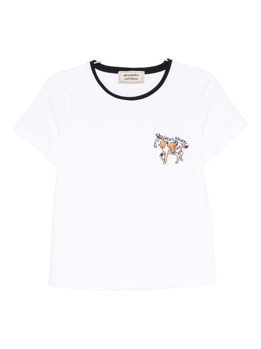 Embroidered Cotton T-Shirt