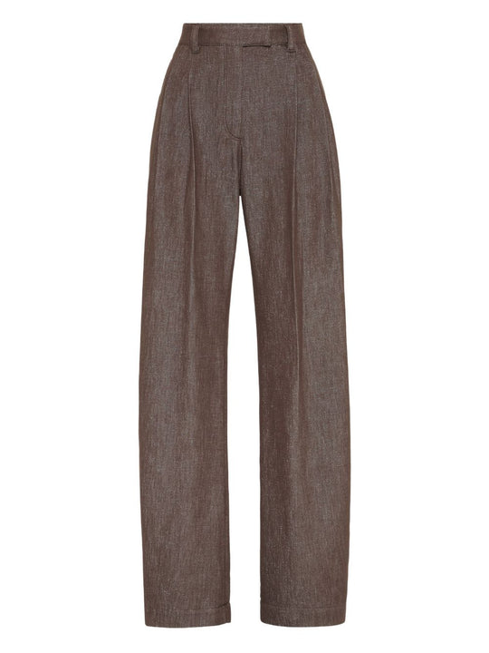 Sparkling Denim Loose Trousers