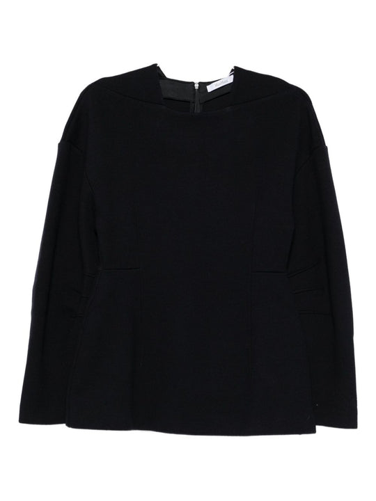 Crew Neck Sweater In Wool And Cotton