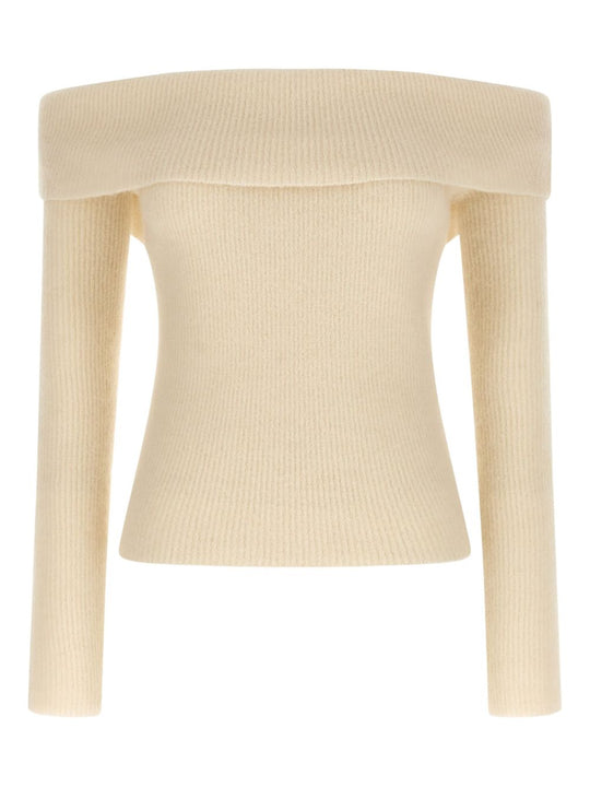 Wool Off-Shoulder Sweater