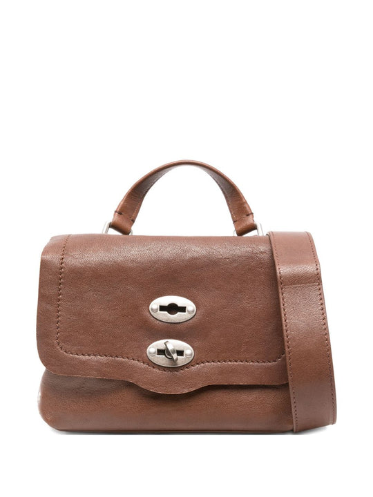 Postina Tabacco Baby Leather Handbag
