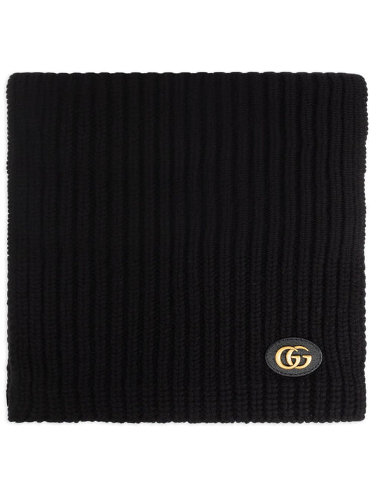 Cashmere And Wool Scarf With Gg Tag