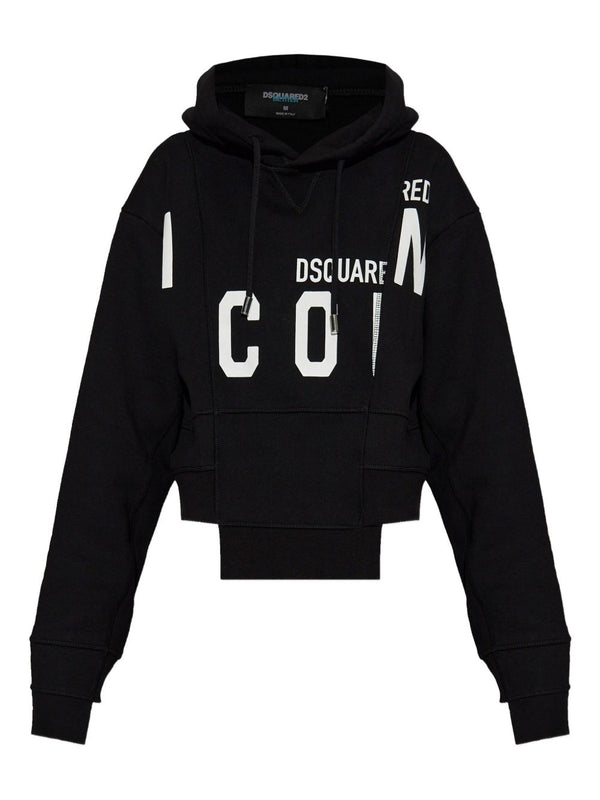 Cotton Cropped Hoodie