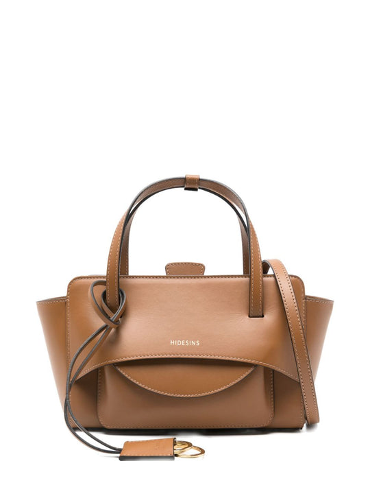 Flap Small Leather Tote Bag