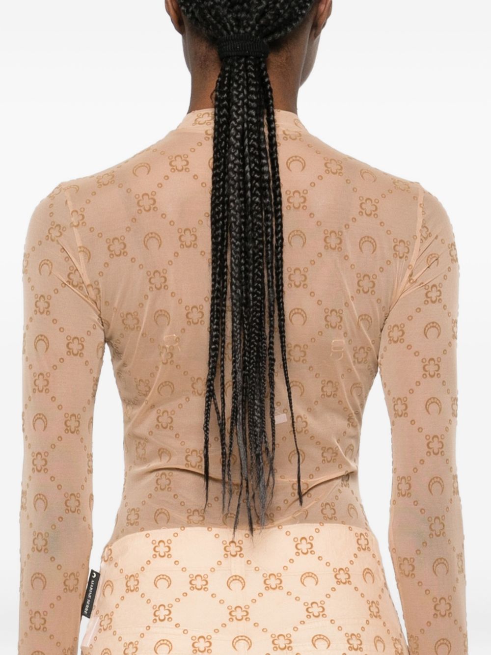 Marine Serre Top - Brown | 904849d53573acf588939b4c39b996de284115ca