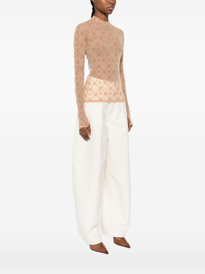 Marine Serre Top - Brown | 327e7e5dc5d1f0bc8ebef69dbbb099348966a487