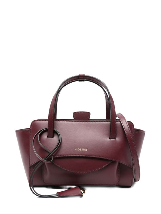 Flap Small Leather Tote Bag