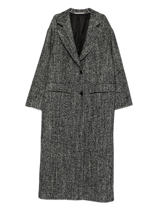 Wool Blend Single-Breasted Coat