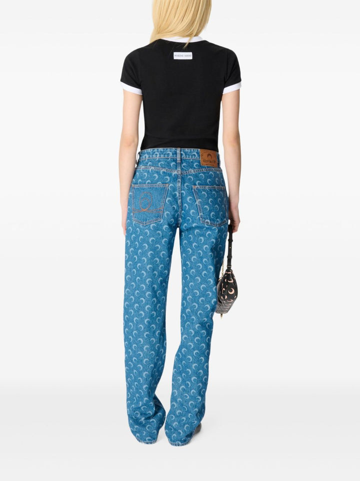 Marine Serre Jeans - Blue and green | be43c8b5e4542ff398f7d30f35fb936293f93b4c