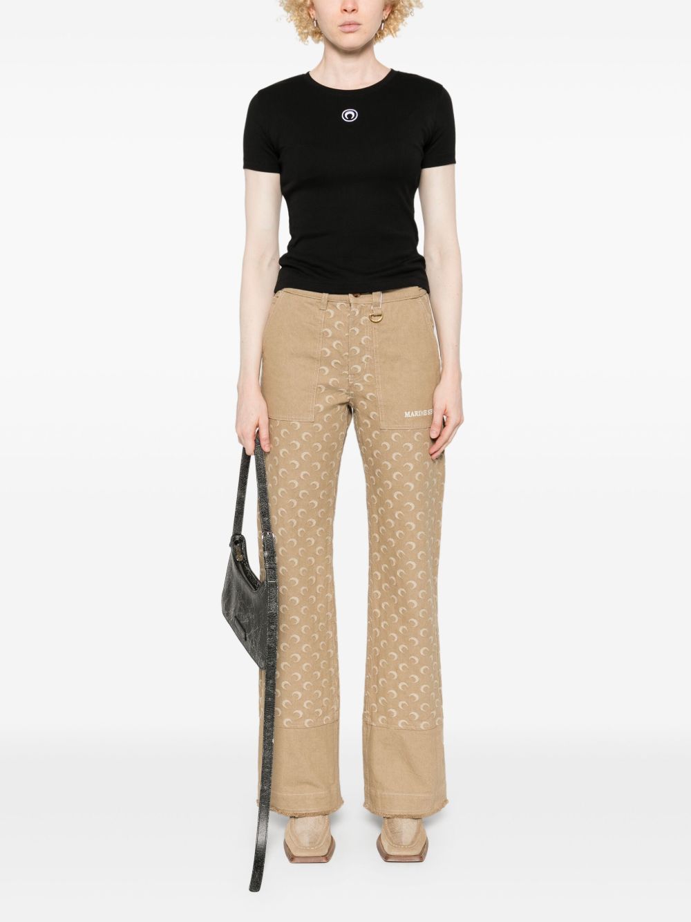 Marine Serre T-shirts and Polos - Blacks and greys | 1b83a840dcc3b46a92949d59c8d91dc3ec481870