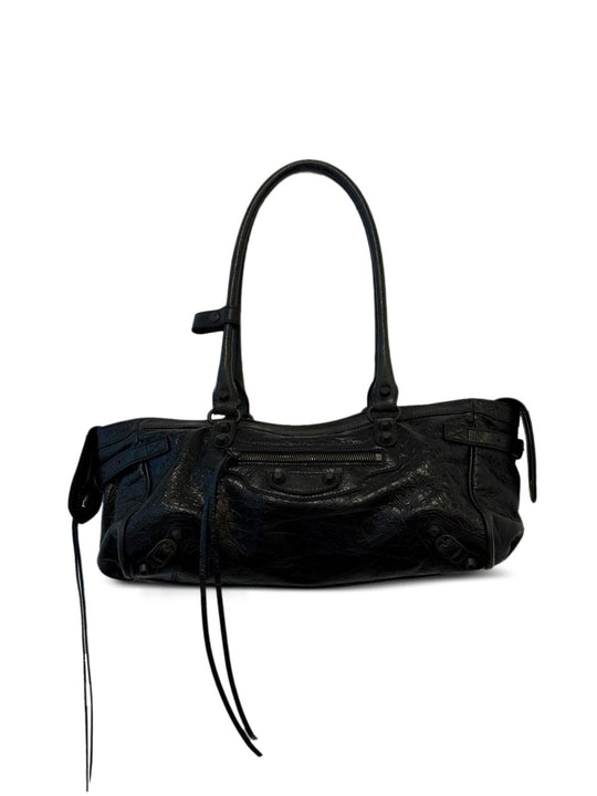 East West Leather Shoulder Bag