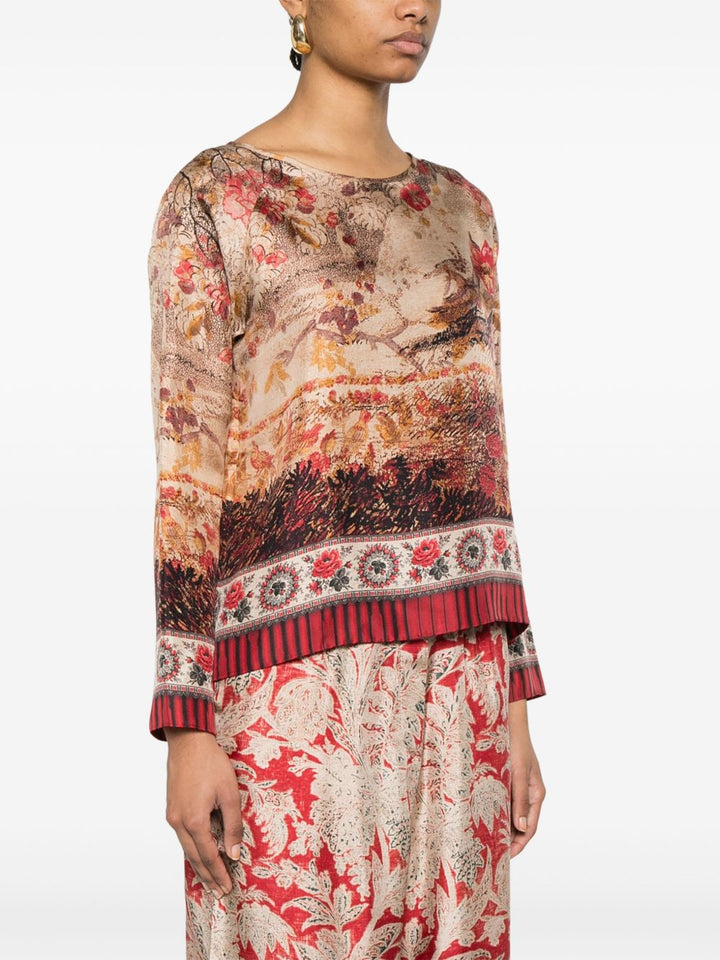 Pierre Louis Mascia Top - Brown | 42310d69ffeb790ea39079393c7ba70bbd4f551e