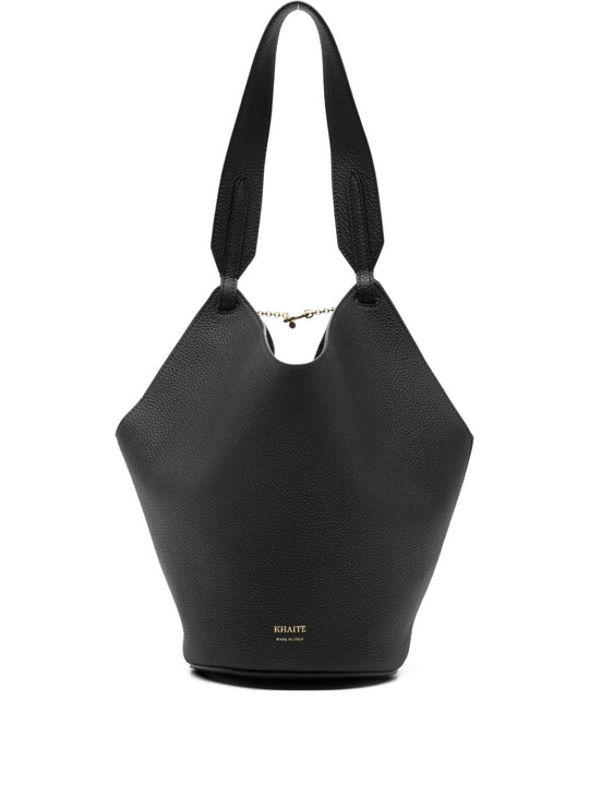 Lotus Mini Leather Bucket Bag