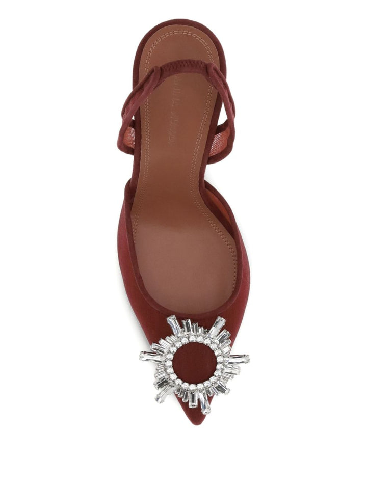 Amina Muaddi With Heel - Brown | 97f4e147b975ada857a155c5b04ad2f530258e54