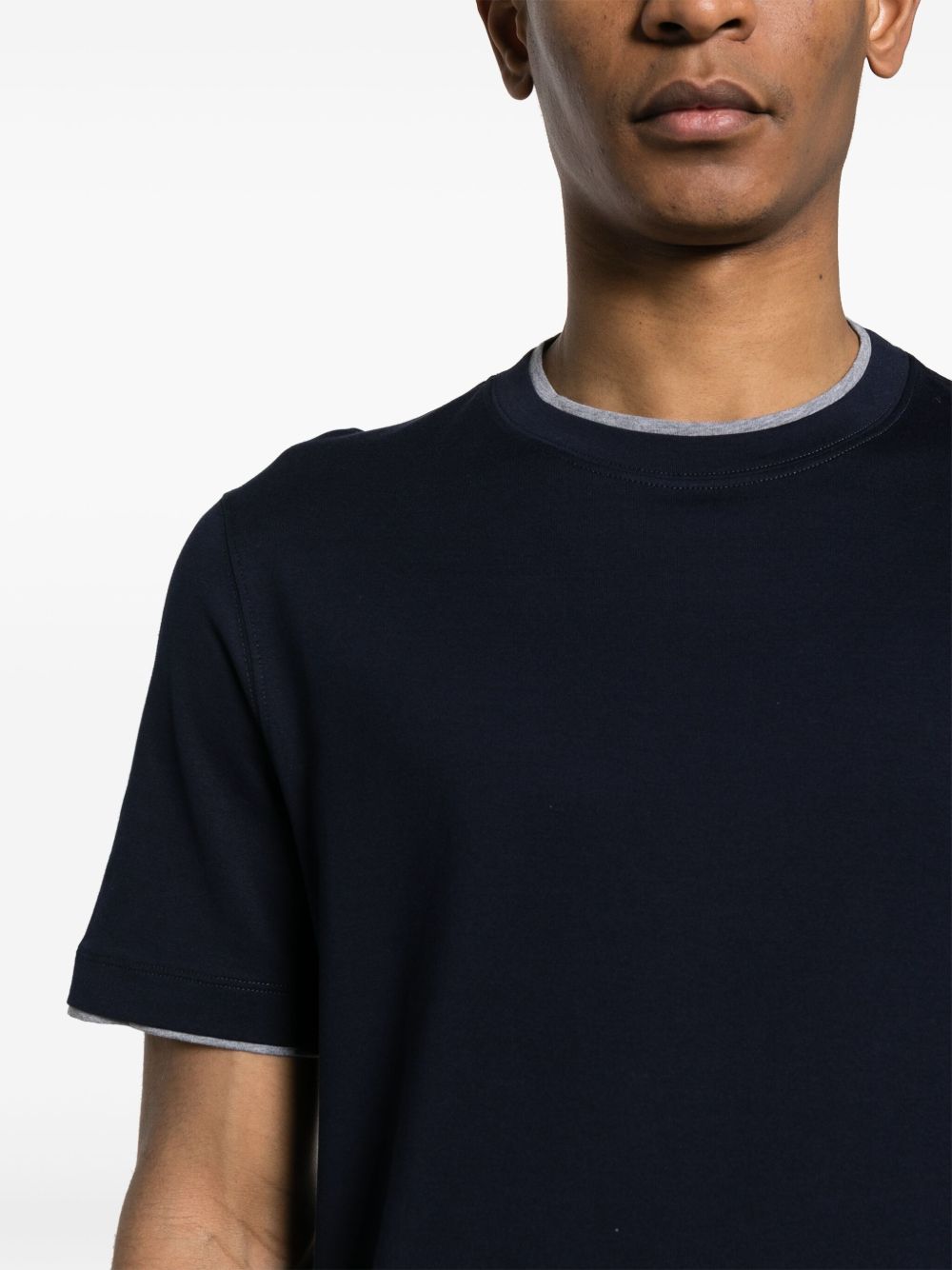 Brunello Cucinelli T-shirts and Polos - Blue and green | 0496ff5fee801e092127d21be4168d0e6aedf703