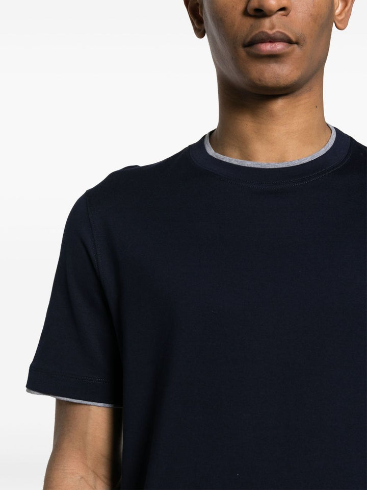 Brunello Cucinelli T-shirts and Polos - Blue and green | 0496ff5fee801e092127d21be4168d0e6aedf703