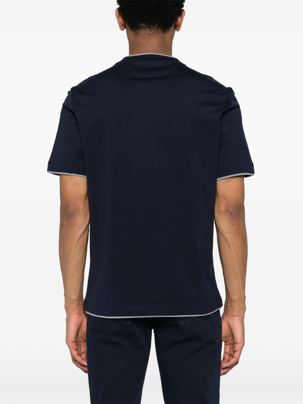 Brunello Cucinelli T-shirts and Polos - Blue and green | 0e57c42c7b4d84399879895a9ed3fca44892e844