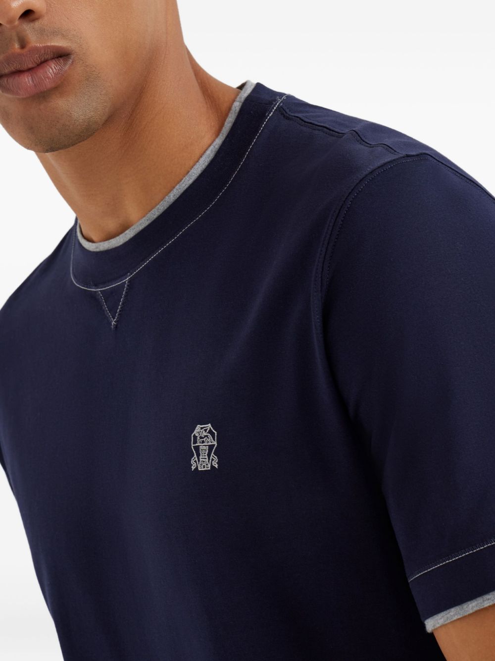 Brunello Cucinelli T-shirts and Polos - Blue and green | e35e05e692cdab0781022ebba3213c8a7f85cc74