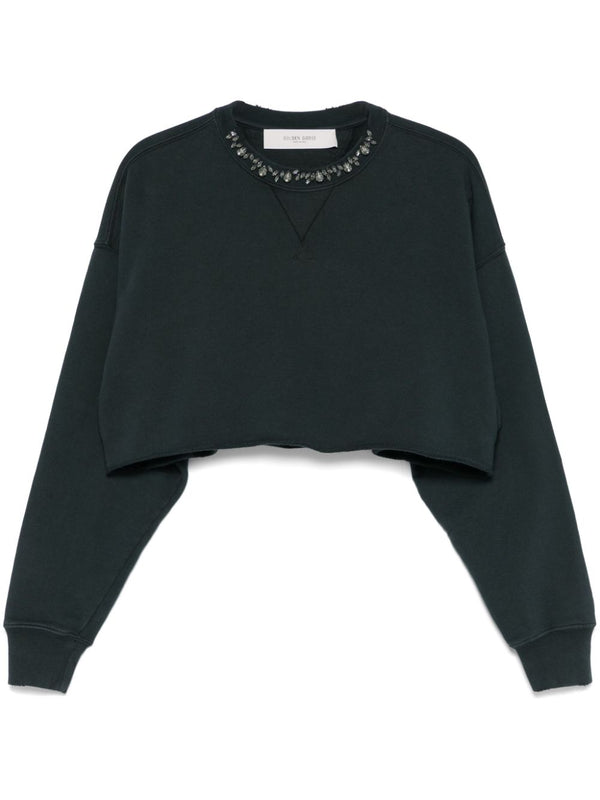 Cotton Cropped Sweatshirt