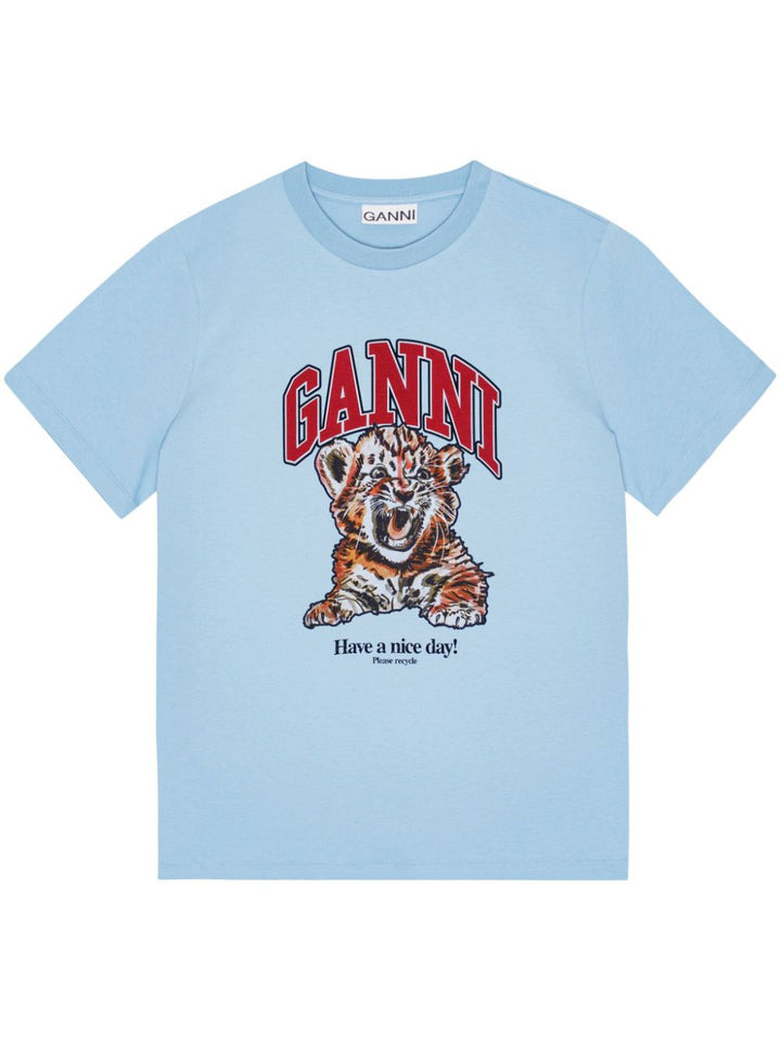 Ganni T-shirts and Polos - Blue and green | bccd5f5be1a2f90189dc22956dd1f5819ad97c90
