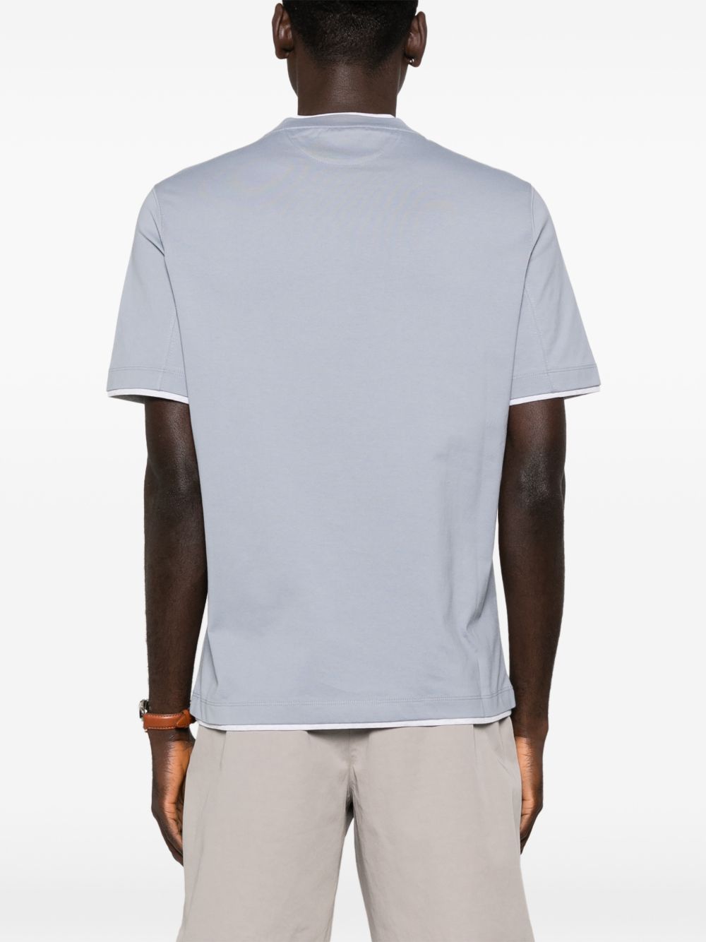 Brunello Cucinelli T-shirts and Polos - Blue and green | 0370b222d4ea1d45fbb9eaba3739083045ffe23a
