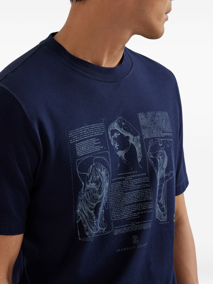 Brunello Cucinelli T-shirts and Polos - Blue and green | edc9baa8d58f9658fd710c622d723162efb76451